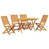 vidaXL Ensemble de salle &agrave; manger pour jardin 5 pcs Marron