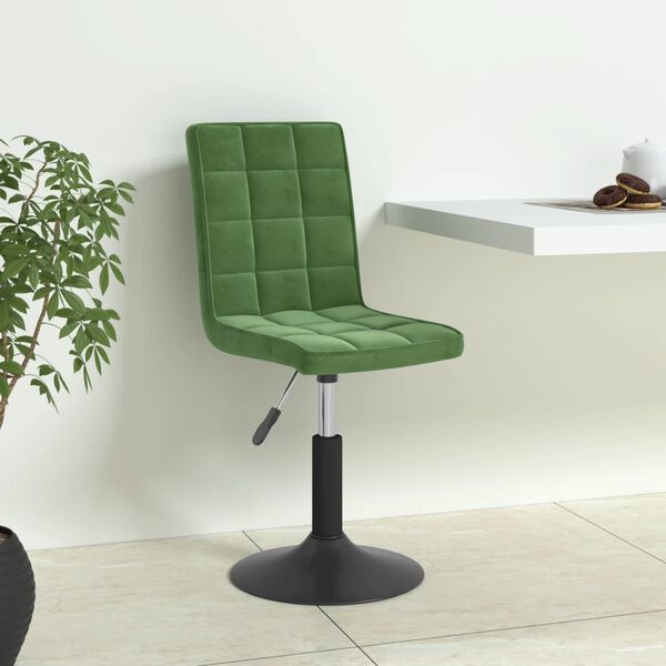 vidaXL Chaises pivotantes &agrave; manger lot de 4 vert fonc&eacute; velours