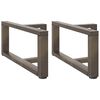 vidaXL Pieds de table basse en T, 2 pi&egrave;ces, noir, 60 x 25 x (30-31) cm, acier