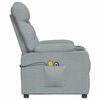 vidaXL Fauteuil de massage inclinable Gris clair Tissu