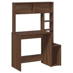 vidaXL Bureau et &eacute;tag&egrave;res ch&ecirc;ne marron 100x45x140 cm bois d'ing&eacute;nierie