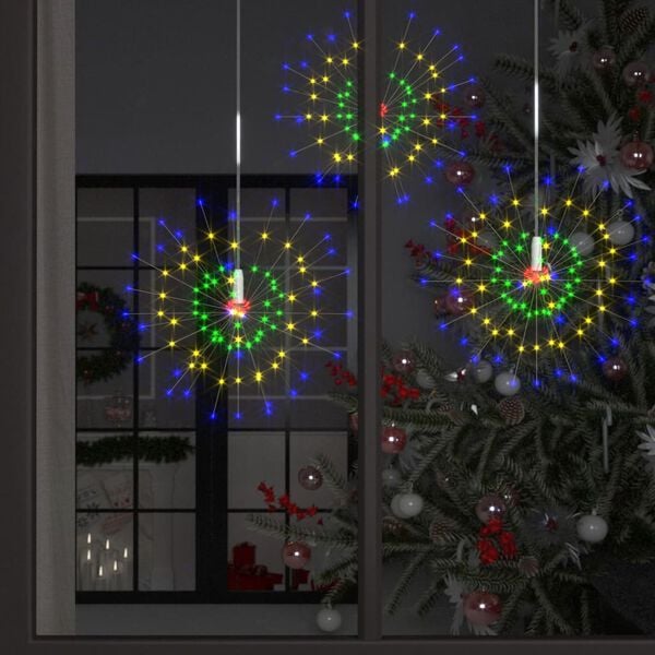 vidaXL Feux d'artifice No&euml;l d'ext&eacute;rieur 4 pcs Multicolore 20cm 560 LED