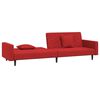vidaXL Canap&eacute;-lit &agrave; 2 places et deux oreillers Rouge bordeaux Velours