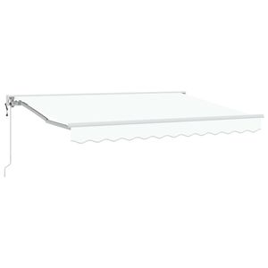 vidaXL Auvent r&eacute;tractable &eacute;lectrique Blanc 3 x 2,5 m