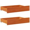 vidaXL Tiroirs sous le lit 2 pcs brun cire 80x55x17 cm pin massif