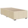 vidaXL Sommier &agrave; lattes de lit avec matelas Cr&egrave;me 90x200 cm Tissu