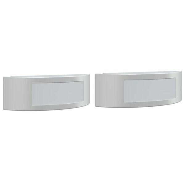 vidaXL Appliques murales d'ext&eacute;rieur 2pcs argent&eacute; acier inoxydable