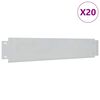 vidaXL Cl&ocirc;ture de pelouse 20 pcs Acier galvanis&eacute; 100x20 cm
