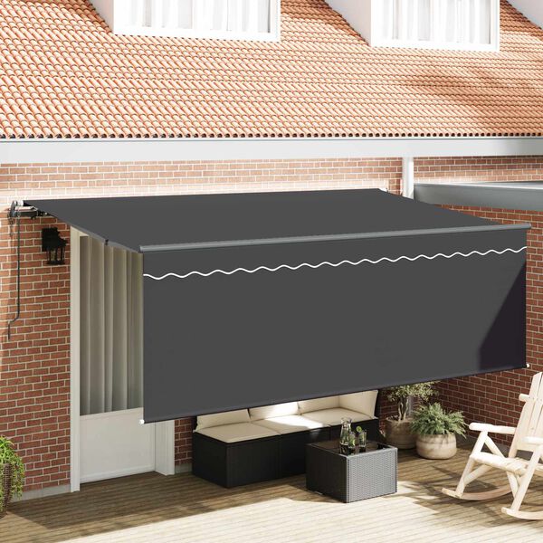 vidaXL Auvent R&eacute;tractable Anthracite 350 x 200 cm