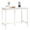 vidaXL Table de bar Blanc 140x80x110 cm Bois massif de pin
