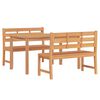 vidaXL Ensemble &agrave; manger de jardin 3 pcs Bois de teck massif