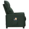 vidaXL Fauteuil &eacute;lectrique de massage Vert fonc&eacute; Tissu