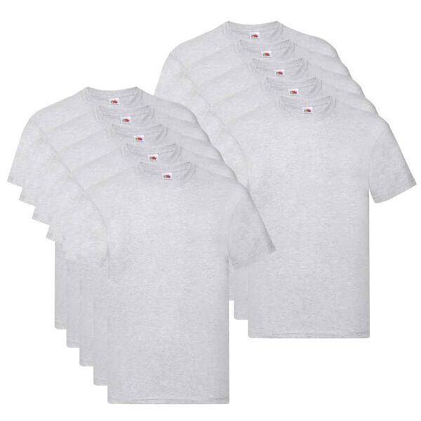 Fruit of the Loom T-shirts originaux 10 pcs Gris 5XL Coton
