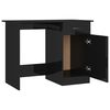 vidaXL Bureau Noir brillant 100 x 50 x 76 cm Aggloméré
