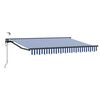 vidaXL Auvent r&eacute;tractable &eacute;lectrique Bleu, Blanc, Anthracite 3 x 2,5 m