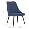 vidaXL Chaises &agrave; manger lot de 6 bleu tissu
