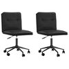vidaXL Chaises &agrave; manger lot de 2 noir similicuir