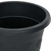 vidaXL Pot &agrave; fleurs rond 24 pcs Noir &Oslash; 26 x 21,5 cm Plastique