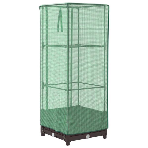 vidaXL Jardini&egrave;re sur&eacute;lev&eacute;e avec housse aspect rotin 40x40x123 cm