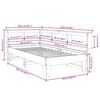 vidaXL Lit biblioth&egrave;que sans matelas cire marron 90x200 cm pin massif