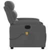 vidaXL Fauteuil de massage inclinable gris fonc&eacute; tissu