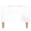 vidaXL Tables d'appoint 2pcs Blanc brillant 50x46x35cm Bois ingénierie