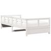 vidaXL Lit de jour avec matelas blanc 90x200 cm bois de pin massif