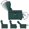 vidaXL Fauteuil inclinable de massage Vert fonc&eacute; Tissu