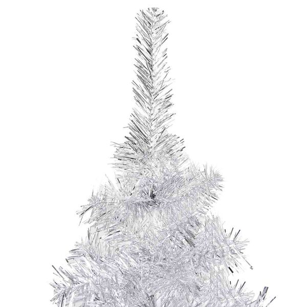 vidaXL Arbre de Noël artificiel pré-éclairé/boules argenté 240 cm PET