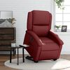 vidaXL Fauteuil inclinable électrique rouge bordeaux similicuir
