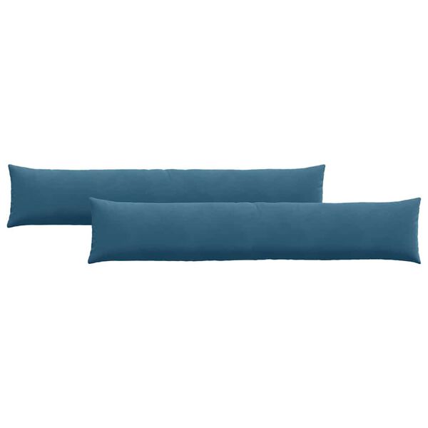 vidaXL Coussins de canapé 2 pcs Bleu 200 x 40 cm