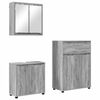 vidaXL Ensemble de mobilier de salle de bain 3 pc Gris Sonoma