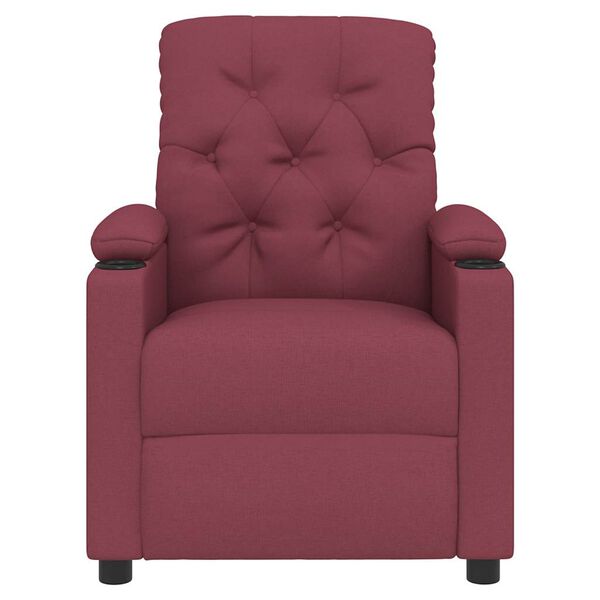 vidaXL Fauteuil inclinable Rouge bordeaux Tissu