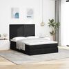 VidaXL Cadre de lit ottoman avec matelas noir 140x190 cm tissu