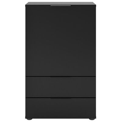 FMD Commode avec tiroir et portes 49,7x31,7x81,3 cm noir