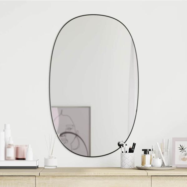 vidaXL Miroir mural Noir 70x45 cm