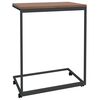 vidaXL Table d'appoint avec roues noir 55x35x70 cm bois d'ingénierie