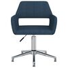 vidaXL Chaise pivotante &agrave; manger Bleu Tissu