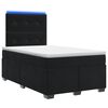 vidaXL Lit boxspring avec matelas Noir 120 x 190 cm Velours