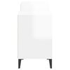 vidaXL Meuble TV Blanc brillant 160x35x55 cm Bois d'ing&eacute;nierie