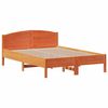 vidaXL Lit biblioth&egrave;que sans matelas cire marron 140x200 cm pin massif