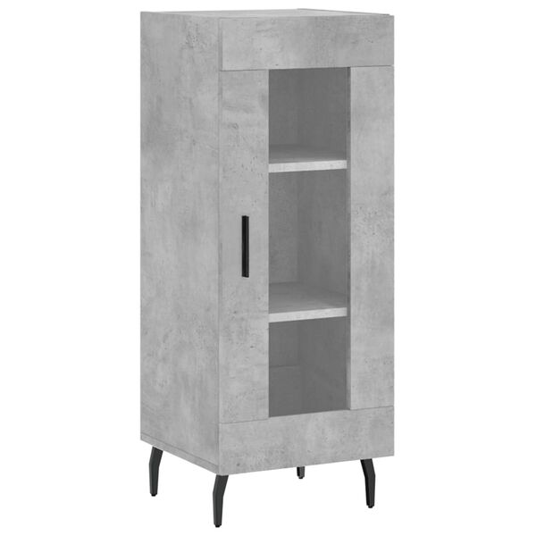 vidaXL Buffet Gris b&eacute;ton 34,5x34x90 cm Bois d'ing&eacute;nierie