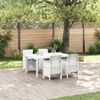 vidaXL Ensemble de salle à manger pour jardin 5 pcs Blanc Rattan Polt