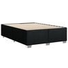 vidaXL Sommier &agrave; lattes de lit avec matelas Noir 160x200 cm Tissu
