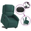 vidaXL Fauteuil inclinable vert fonc&eacute; tissu