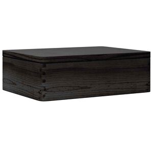 vidaXL Bo&icirc;te en bois avec couvercle noir 40x30x13cm bois de pin massif