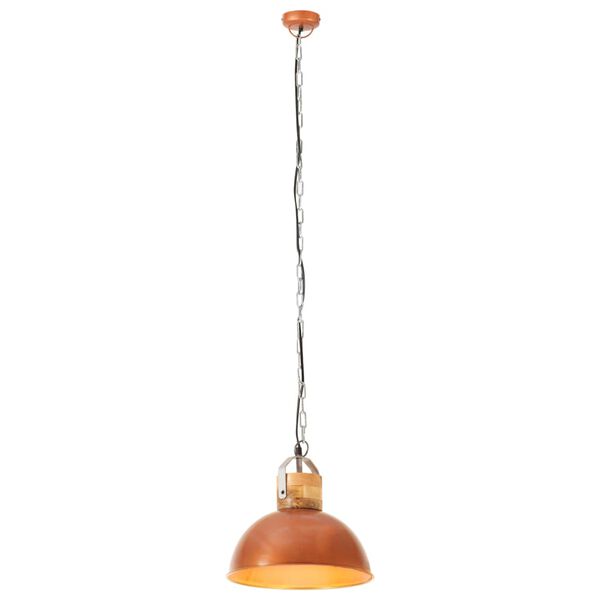 vidaXL Lampe suspendue industrielle Cuivre Rond 32 cm E27 Manguier