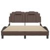 vidaXL Cadre de lit Viana avec LED sans matelas marron 140x190 cm