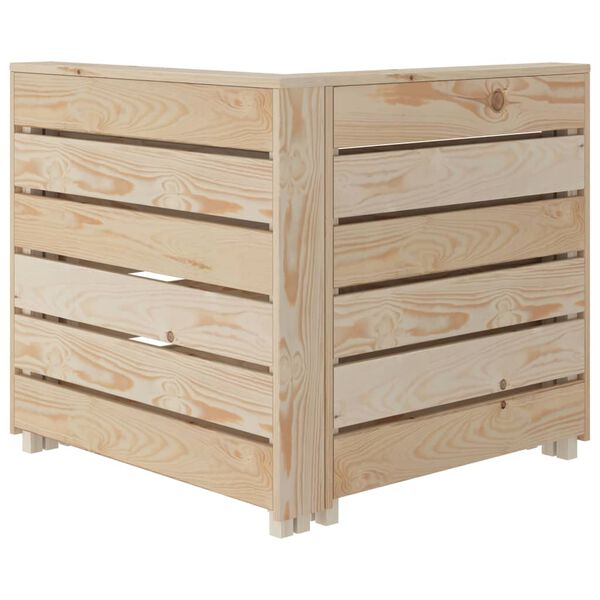 vidaXL Canap&eacute; palette d'angle de jardin Bois