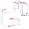 vidaXL Unit&eacute;s murales TV 4 pcs blanc bois d'ing&eacute;nierie